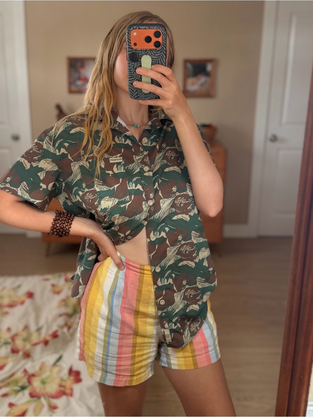 Warrior Camo Short-sleeve Button-up Shirt